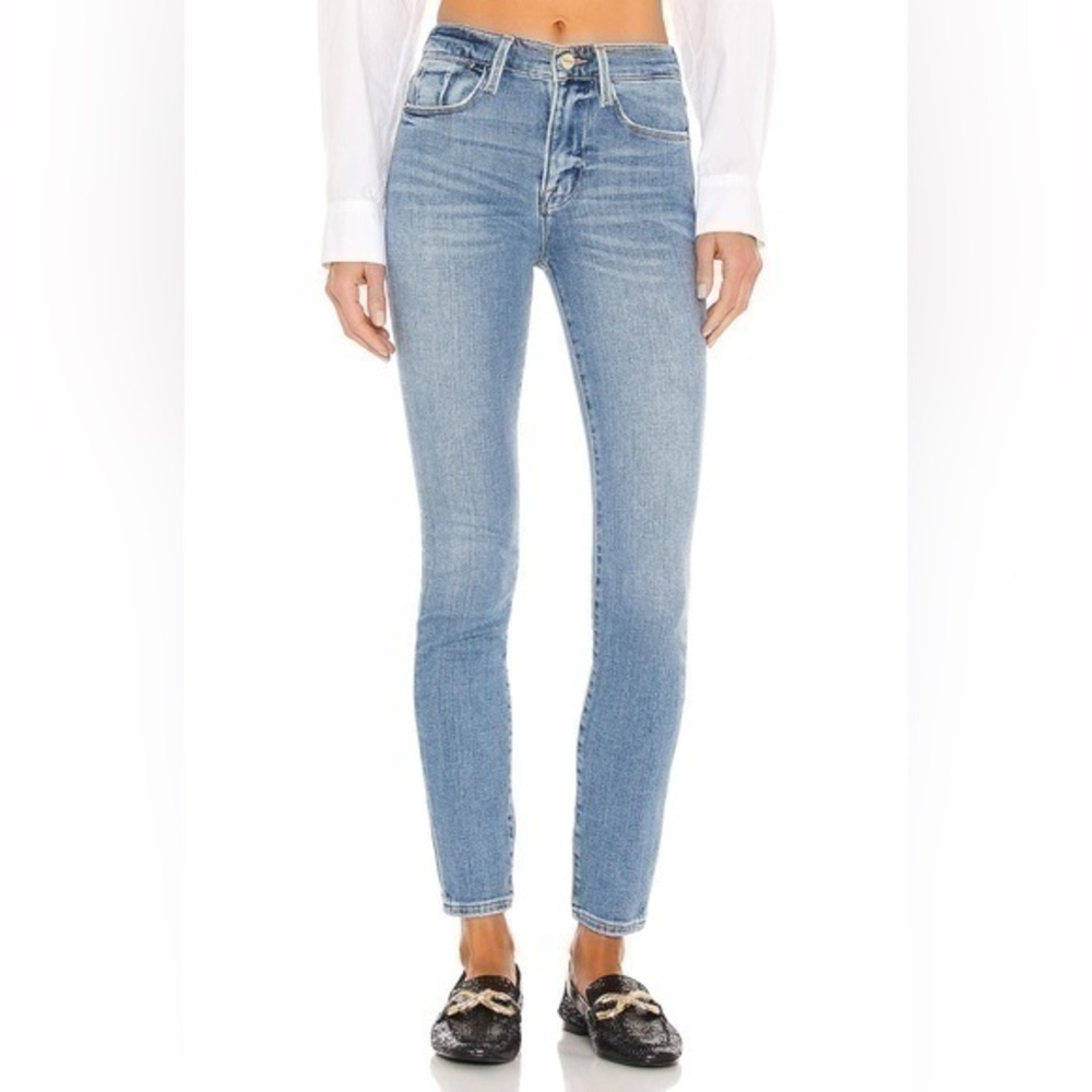 Frame Denim x Revolve Le High Skinny High Rise Jeans in Melville Wash Size 25